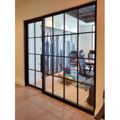 Modern Style Slim Steel Window Wall with Lowe Tempered Glass