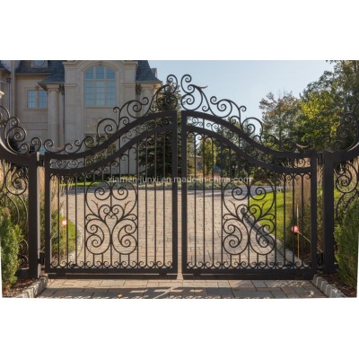 Cheap Price Double Swing Wrought Iron Gate Outdoor