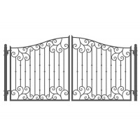 Double Iron Gates Wrought Iron Front Entry Doors